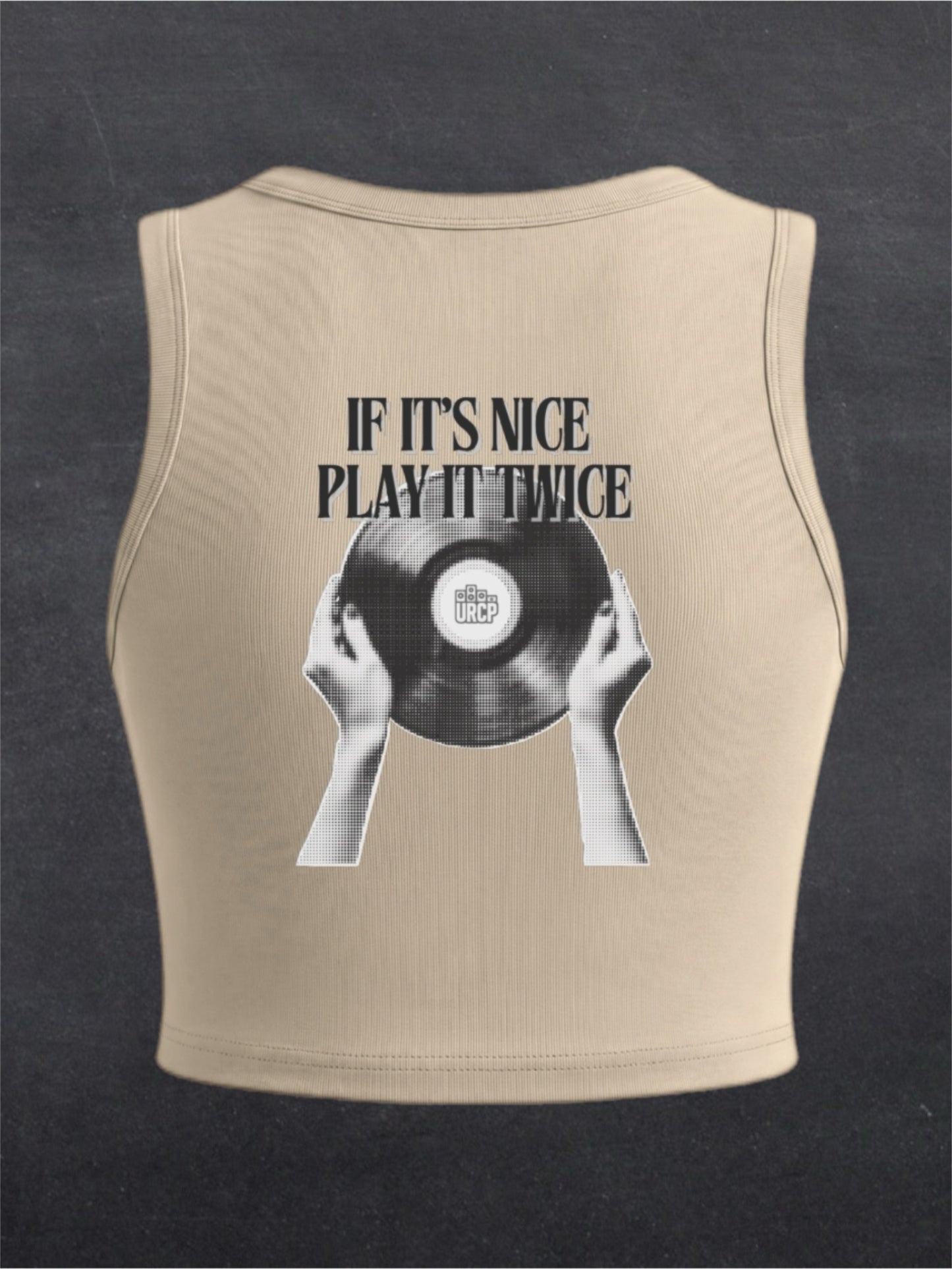 If It's Nice Play It Twice Crewneck Crop Top - BACK PRINT (multiple colours)