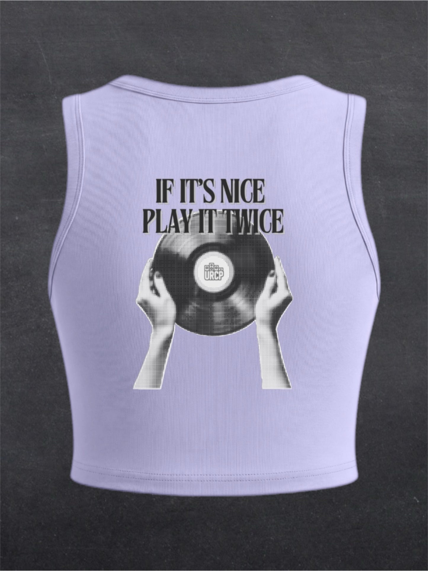 If It's Nice Play It Twice Crewneck Crop Top - BACK PRINT (multiple colours)