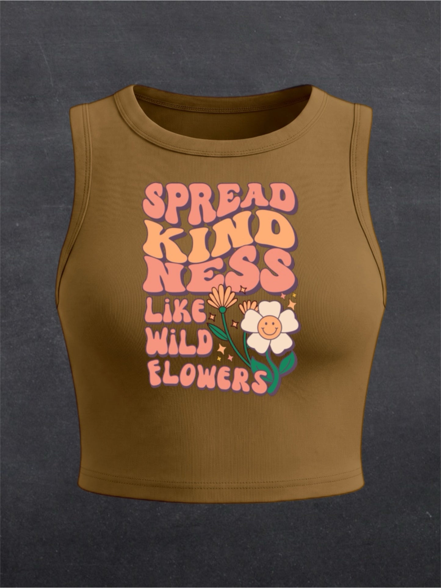 Spread Kindness Crewneck Crop Top - FRONT PRINT (multiple colours)