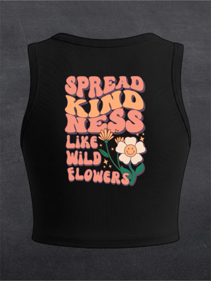 Spread Kindness Crewneck Crop Top - BACK PRINT (multiple colours)