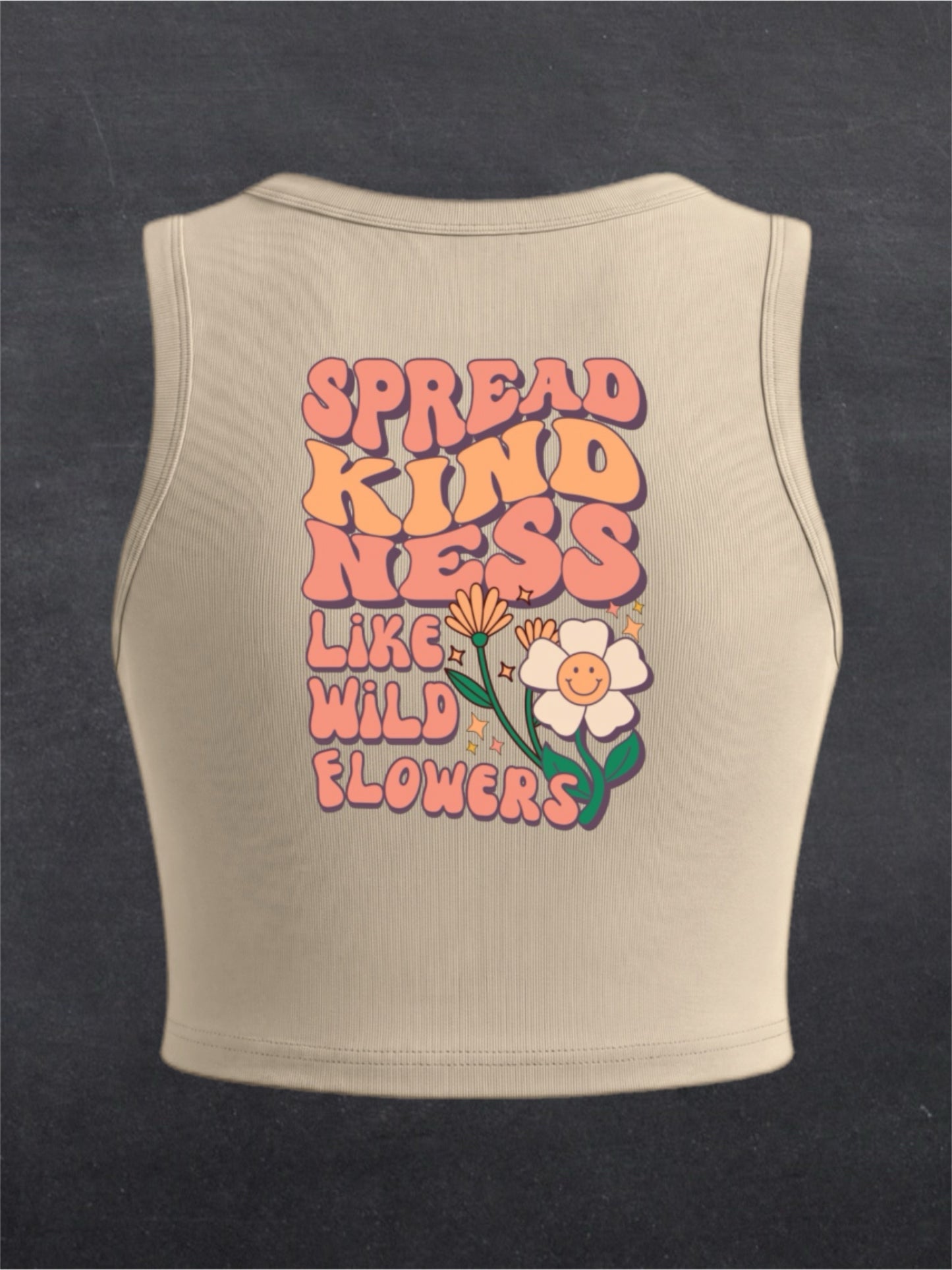 Spread Kindness Crewneck Crop Top - BACK PRINT (multiple colours)