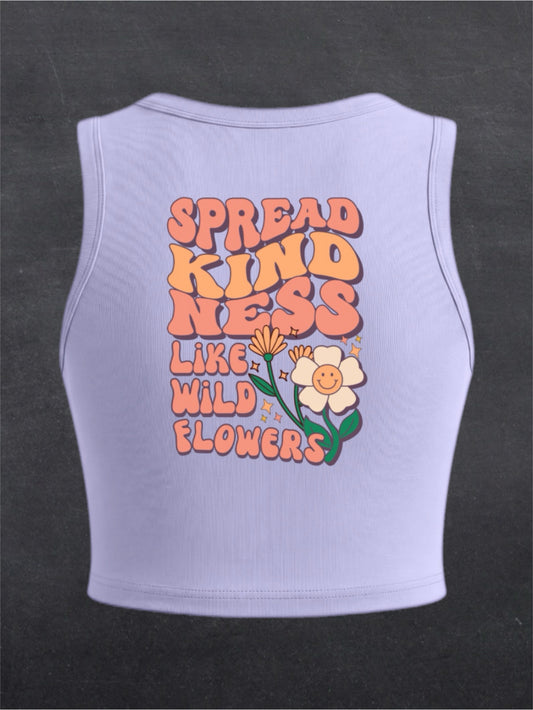 Spread Kindness Crewneck Crop Top - BACK PRINT (multiple colours)