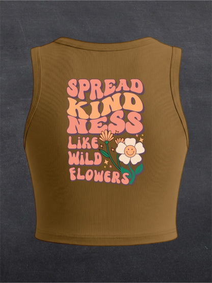 Spread Kindness Crewneck Crop Top - BACK PRINT (multiple colours)