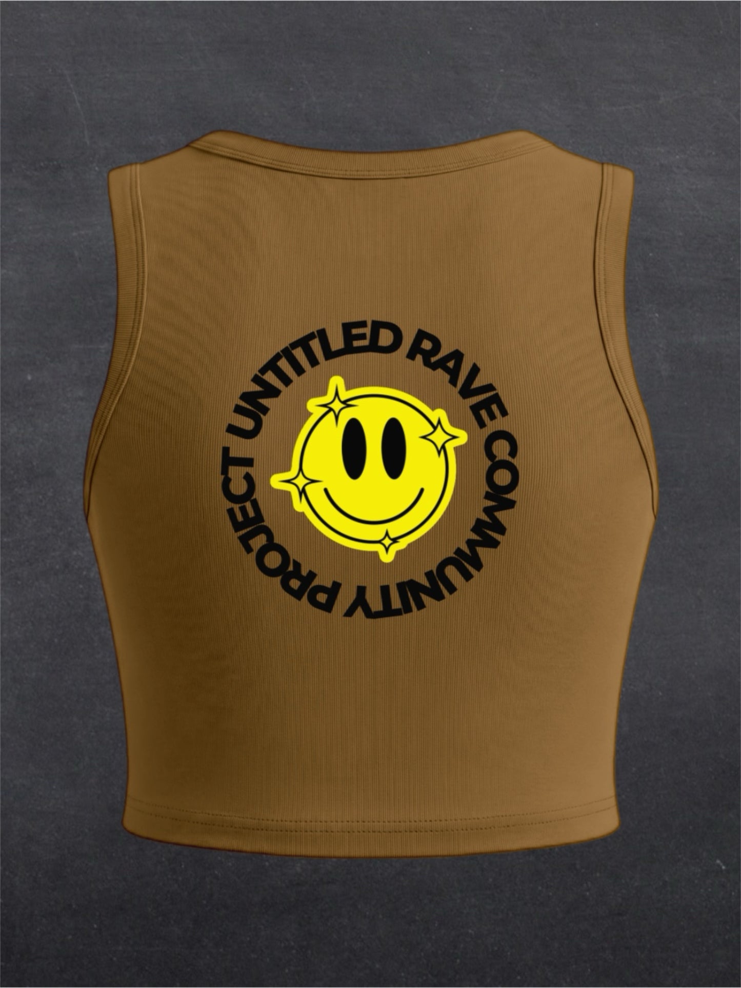 URCP Smiley Crewneck Crop Top - BACK FRONT (multiple colours)