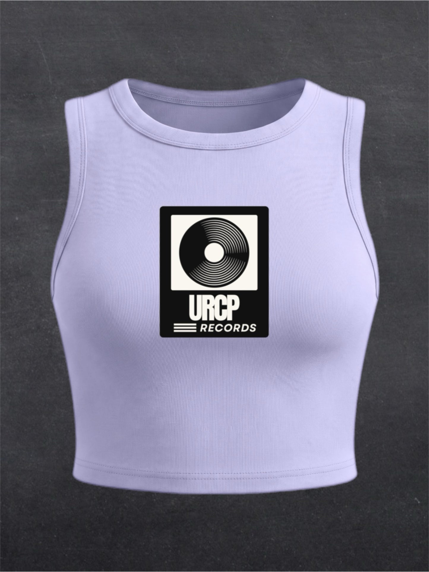 URCP Records Crewneck Crop Top - FRONT PRINT (multiple colours)