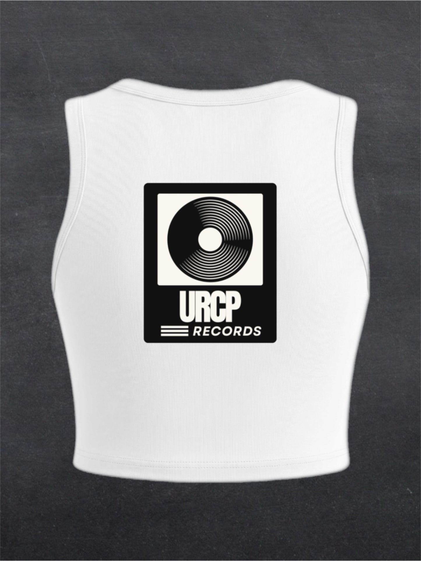 URCP Records Crewneck Crop Top - BACK PRINT (multiple colours)