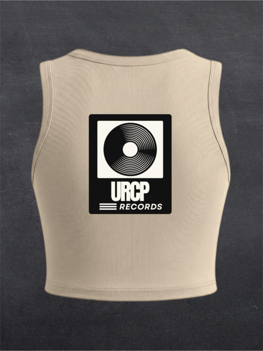 URCP Records Crewneck Crop Top - BACK PRINT (multiple colours)