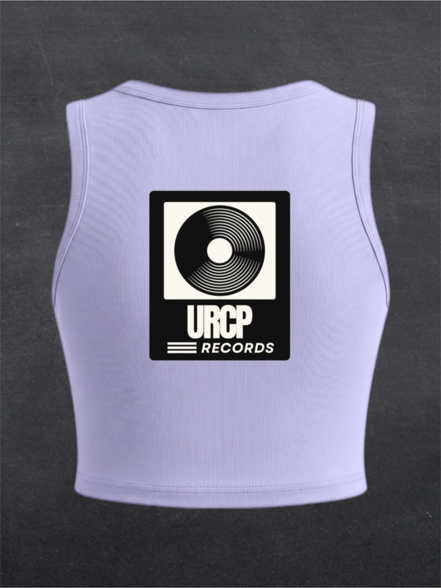 URCP Records Crewneck Crop Top - BACK PRINT (multiple colours)