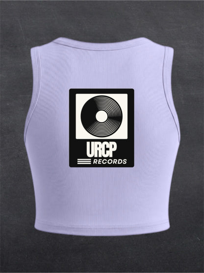 URCP Records Crewneck Crop Top - BACK PRINT (multiple colours)