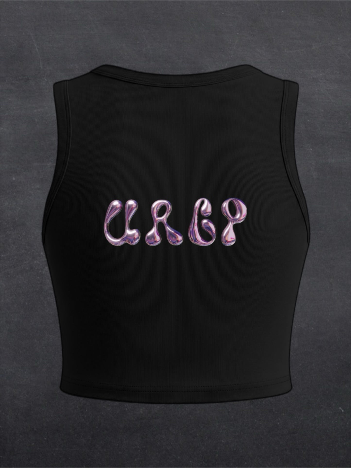 URCP Metallic Crewneck Crop Top - BACK PRINT (multiple colours)