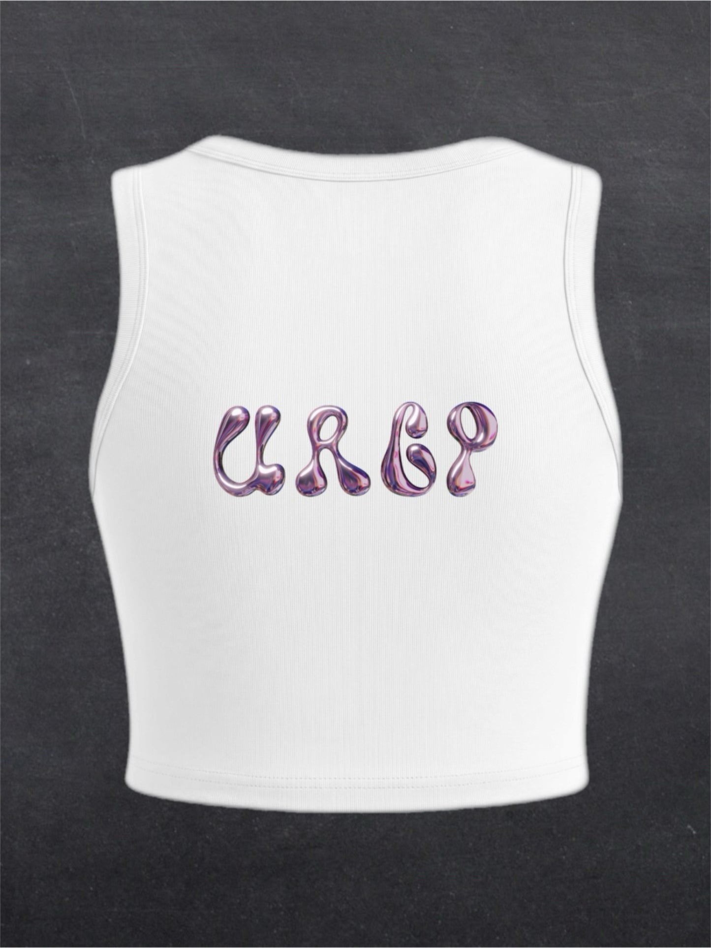 URCP Metallic Crewneck Crop Top - BACK PRINT (multiple colours)