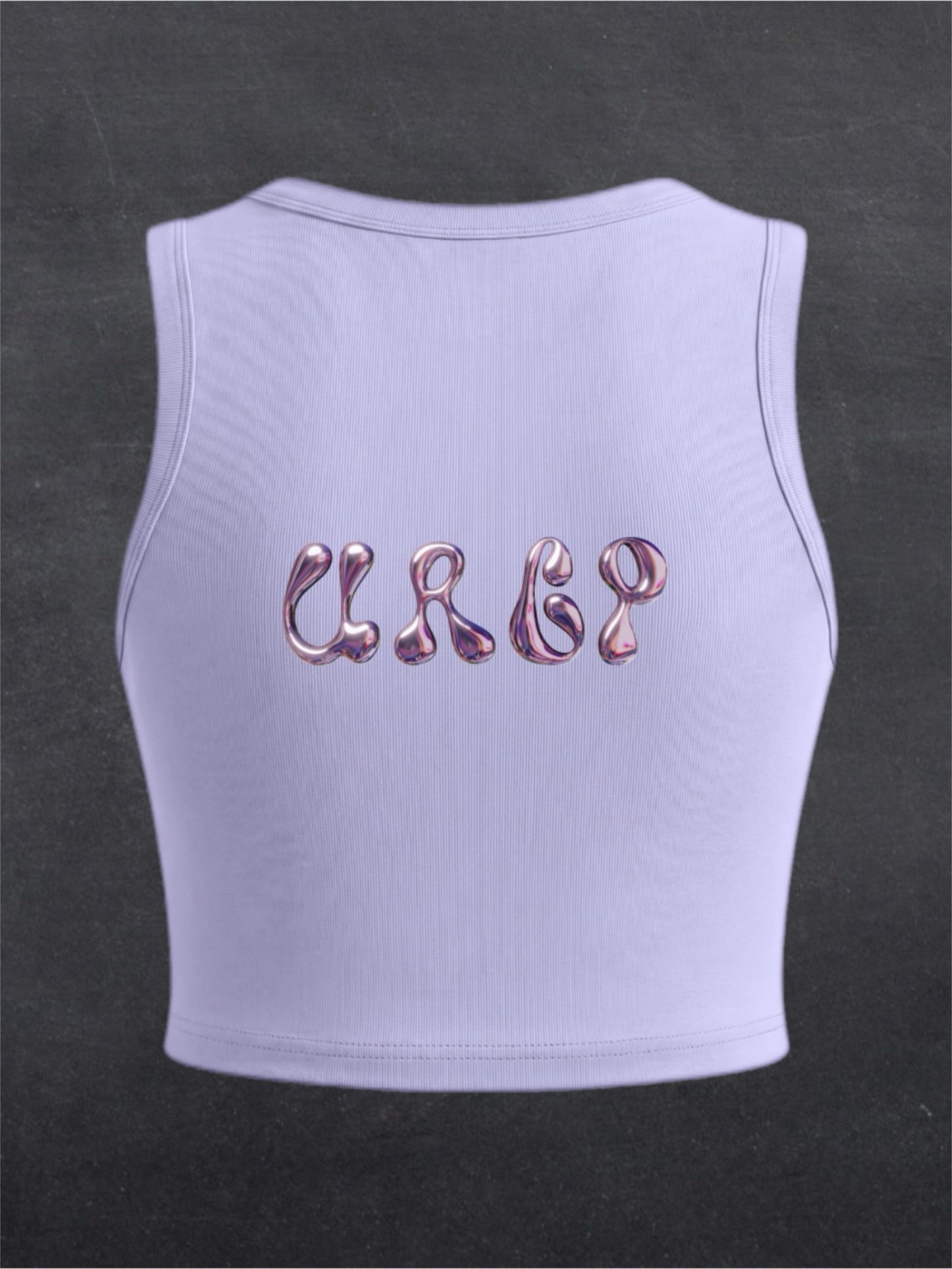 URCP Metallic Crewneck Crop Top - BACK PRINT (multiple colours)