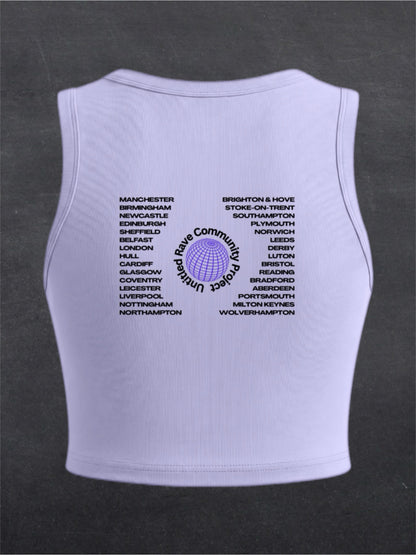 United Rave Kingdom Crewneck Crop Top - BACK PRINT (multiple colours)