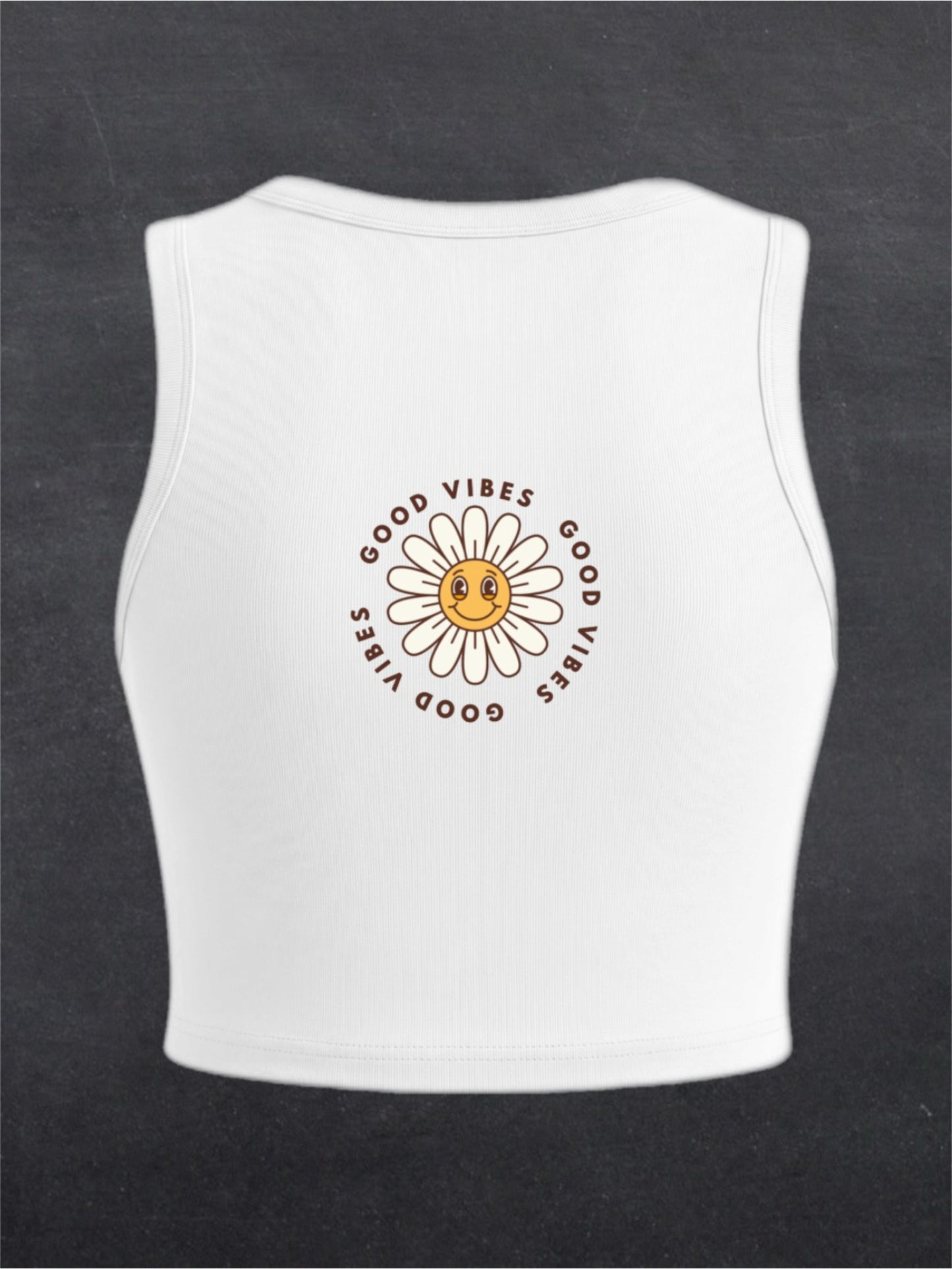 Good Vibes Crewneck Crop Top - BACK PRINT (multiple colours)