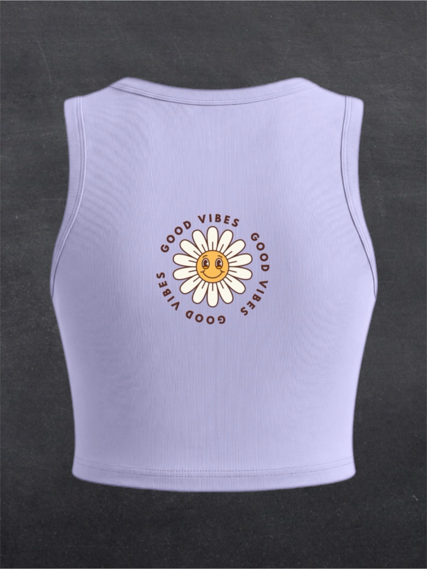 Good Vibes Crewneck Crop Top - BACK PRINT (multiple colours)