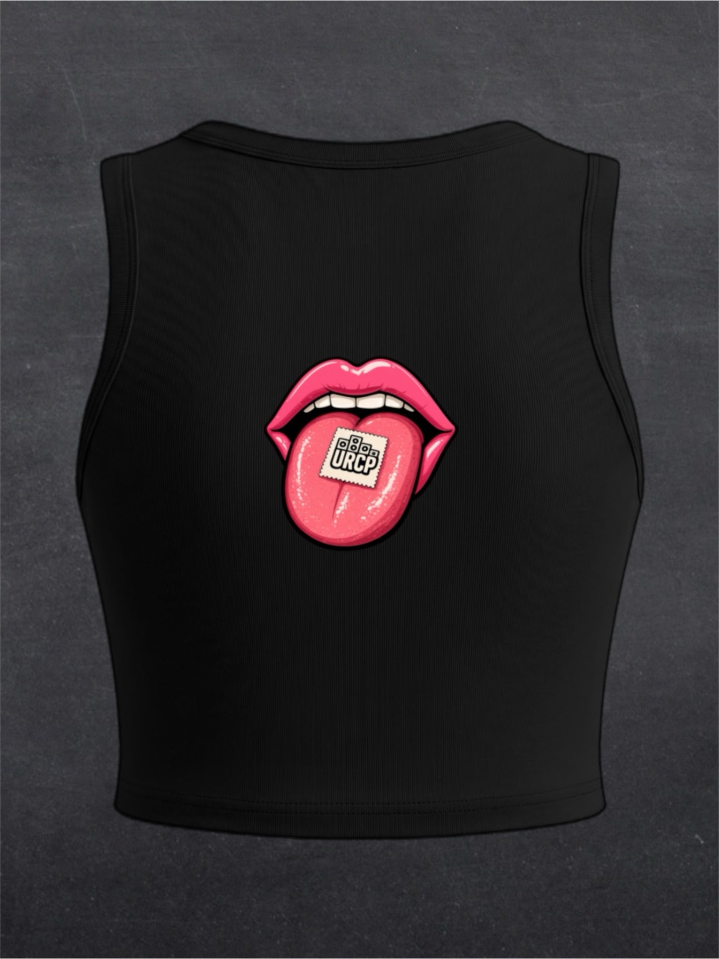 URCP Tab Crewneck Crop Top - BACK PRINT (multiple colours)