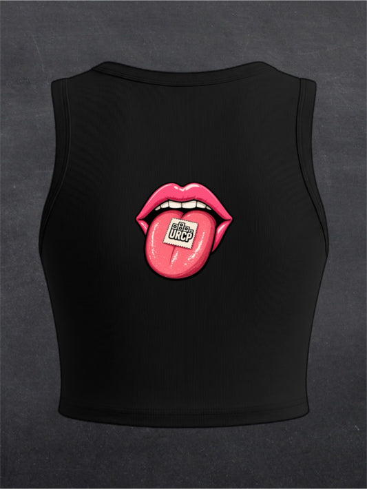 URCP Tab Crewneck Crop Top - BACK PRINT (multiple colours)