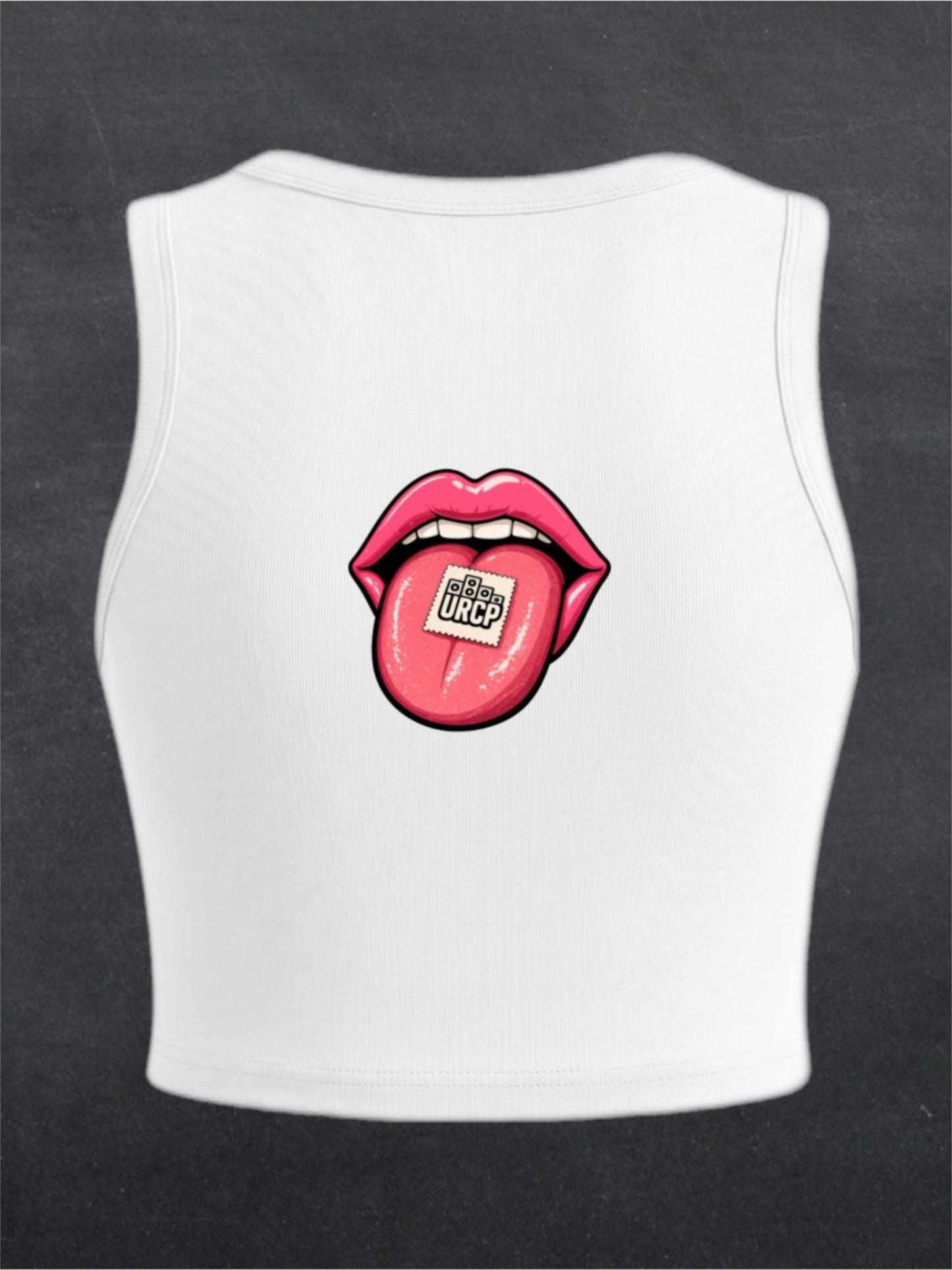 URCP Tab Crewneck Crop Top - BACK PRINT (multiple colours)