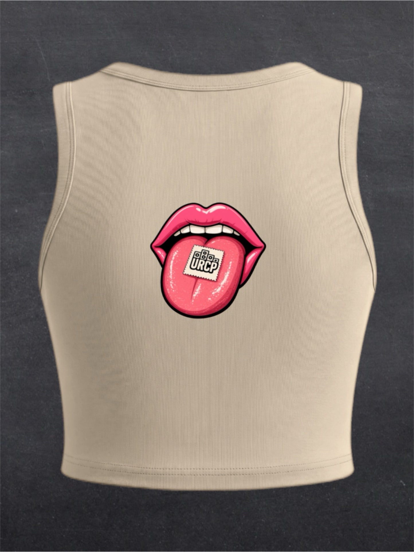 URCP Tab Crewneck Crop Top - BACK PRINT (multiple colours)