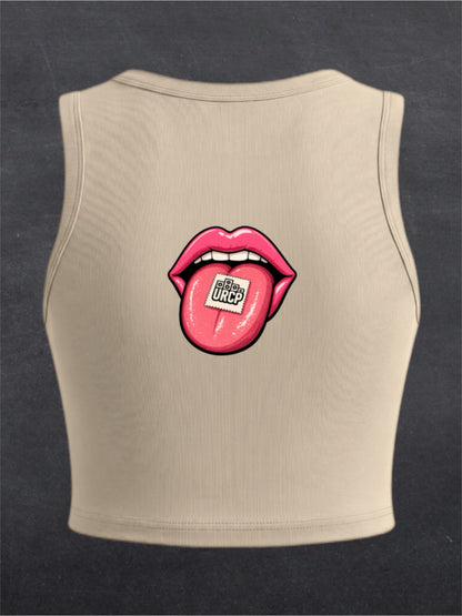 URCP Tab Crewneck Crop Top - BACK PRINT (multiple colours)