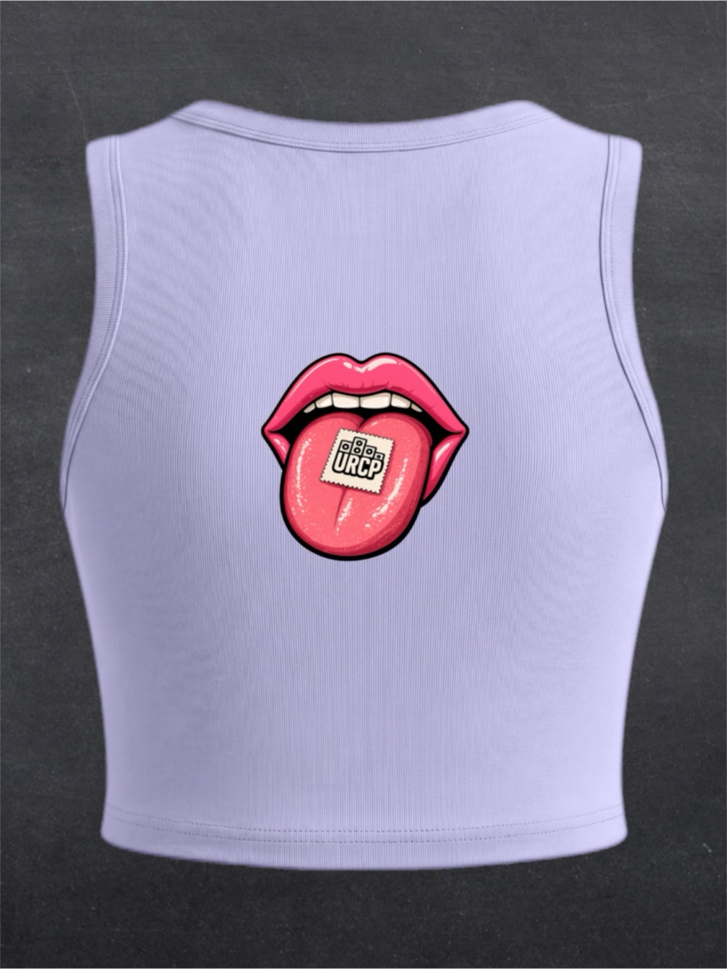 URCP Tab Crewneck Crop Top - BACK PRINT (multiple colours)