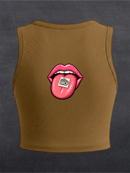 URCP Tab Crewneck Crop Top - BACK PRINT (multiple colours)