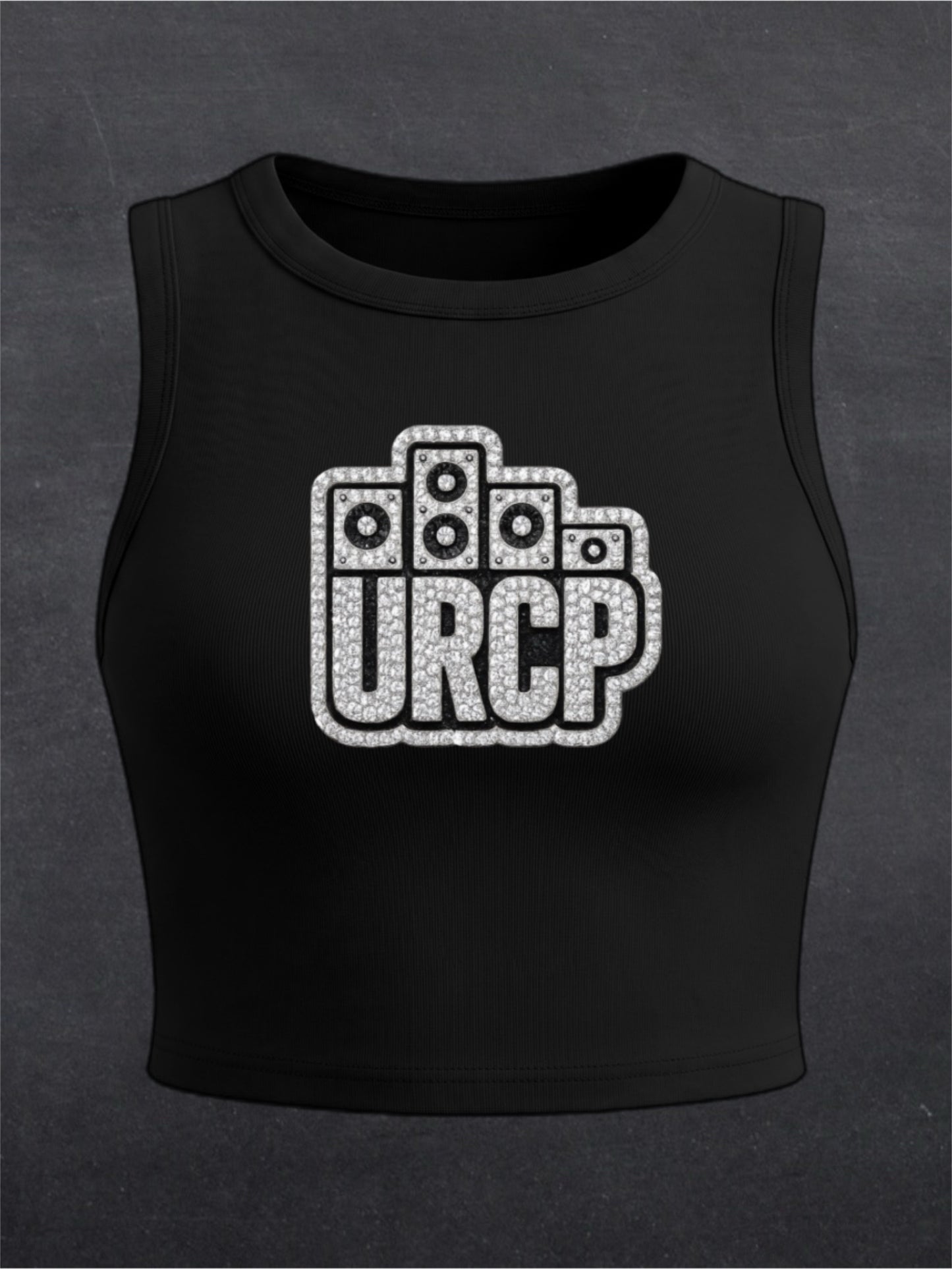 URCP Diamond Logo Crewneck Crop Top - FRONT PRINT (multiple colours)