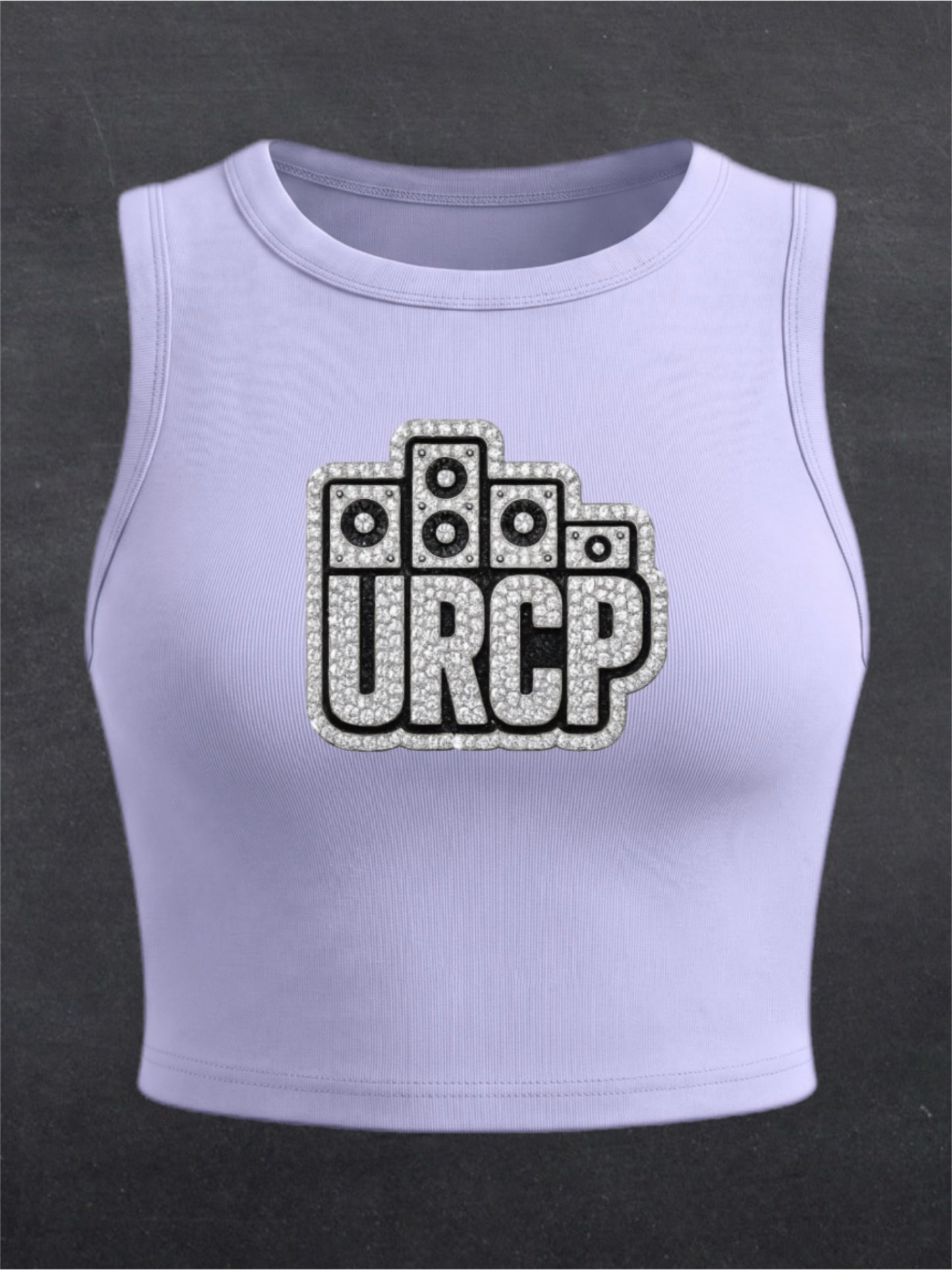 URCP Diamond Logo Crewneck Crop Top - FRONT PRINT (multiple colours)