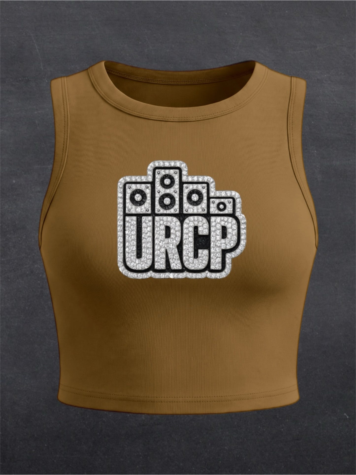 URCP Diamond Logo Crewneck Crop Top - FRONT PRINT (multiple colours)