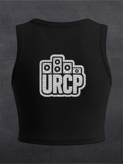 URCP Diamond Logo Crewneck Crop Top - BACK PRINT (multiple colours)