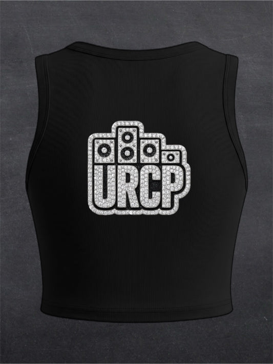URCP Diamond Logo Crewneck Crop Top - BACK PRINT (multiple colours)