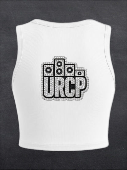 URCP Diamond Logo Crewneck Crop Top - BACK PRINT (multiple colours)
