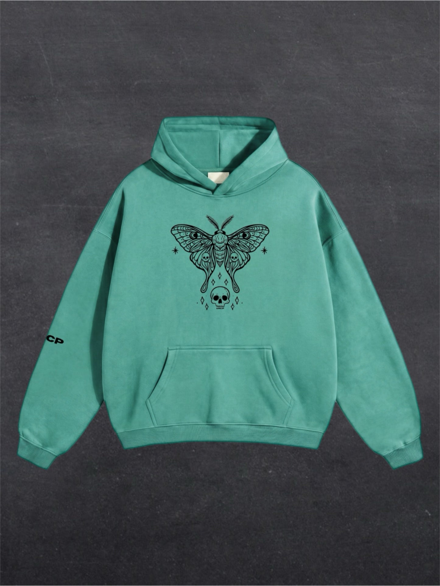 SKULL MOTH UNISEX HOODIE - FRONT PRINT - (multiple colours)
