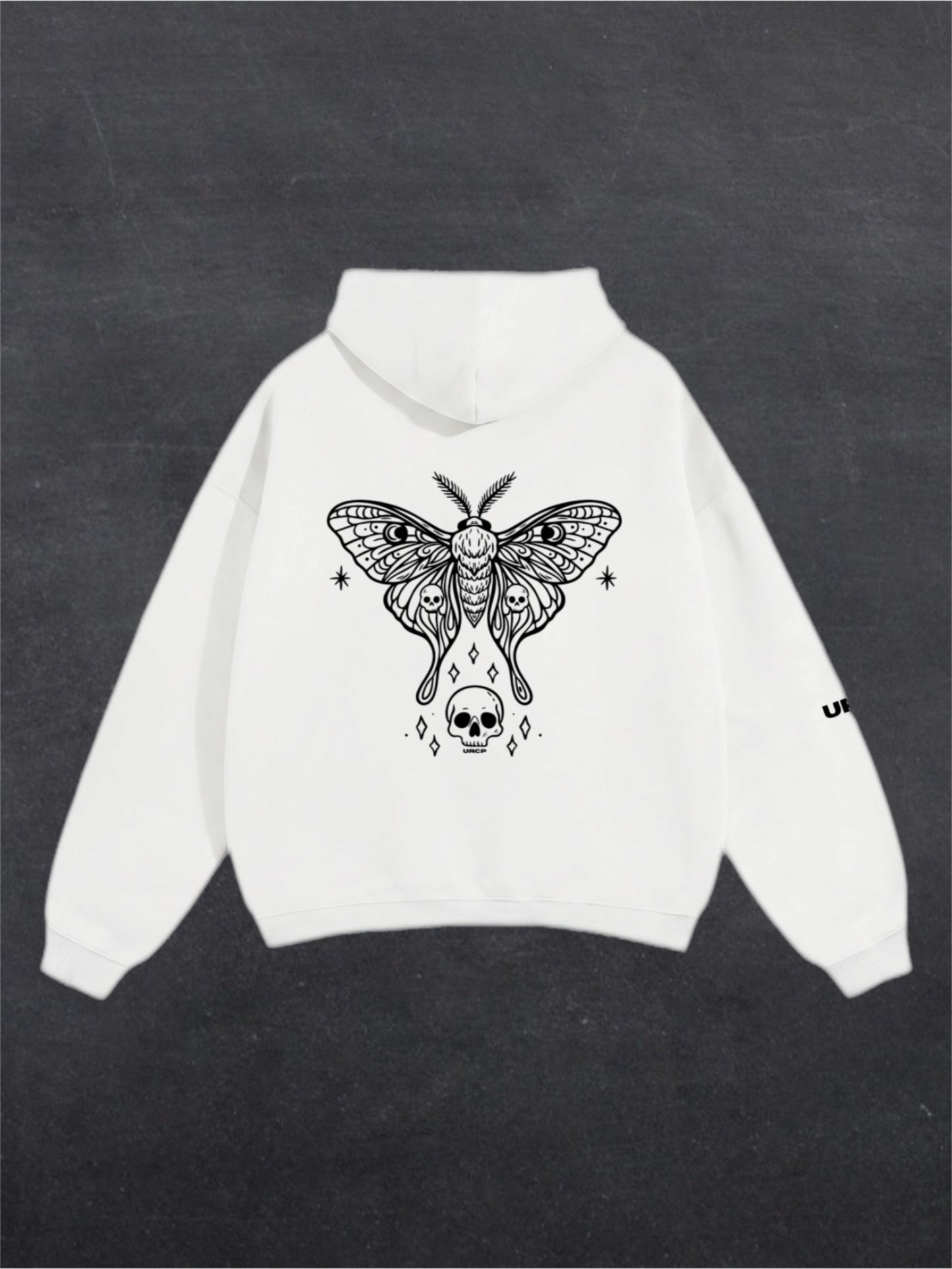 SKULL MOTH UNISEX HOODIE - BACK PRINT (multiple colours)