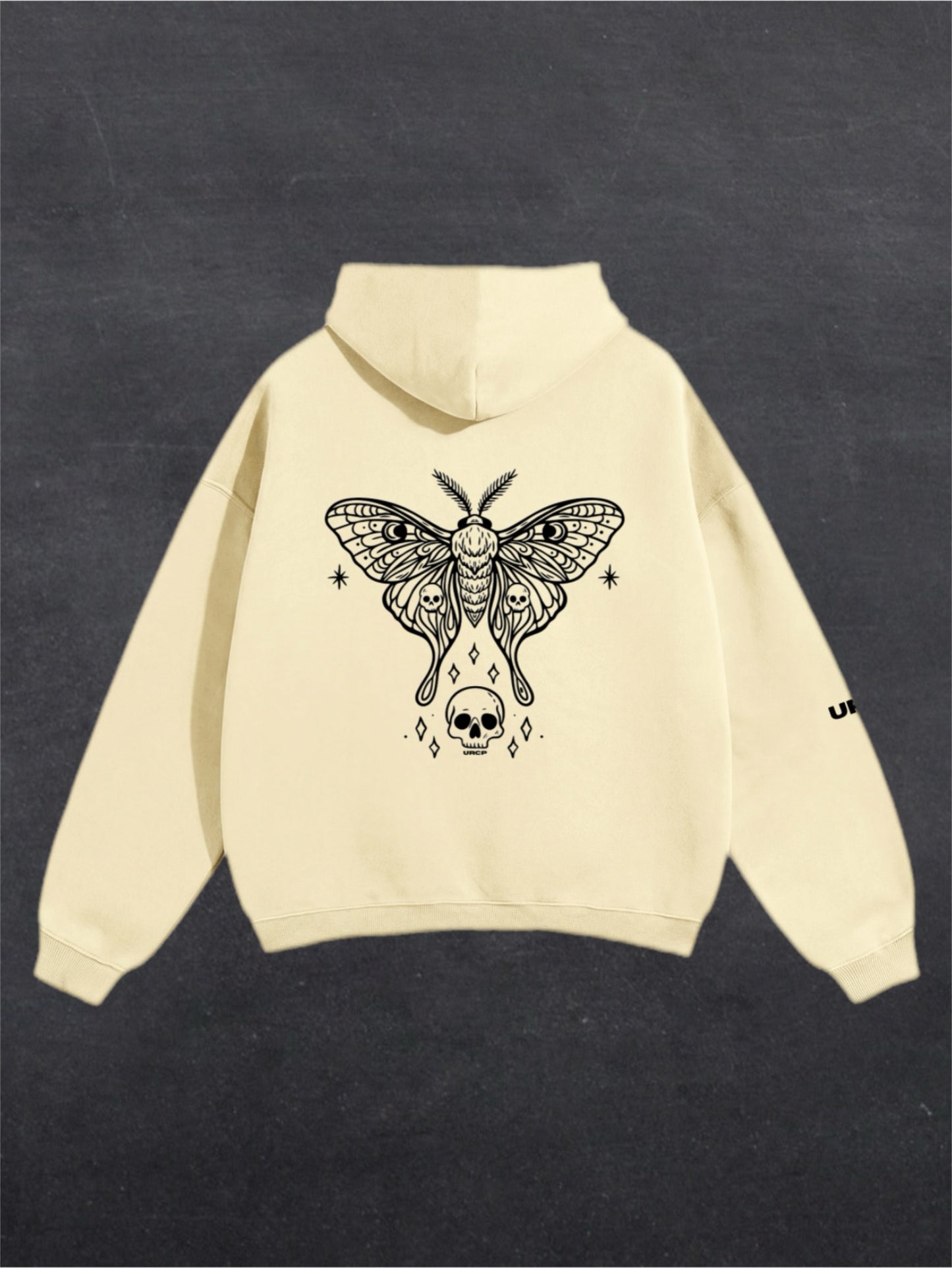 SKULL MOTH UNISEX HOODIE - BACK PRINT (multiple colours)