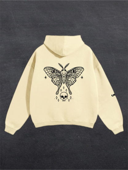SKULL MOTH UNISEX HOODIE - BACK PRINT (multiple colours)