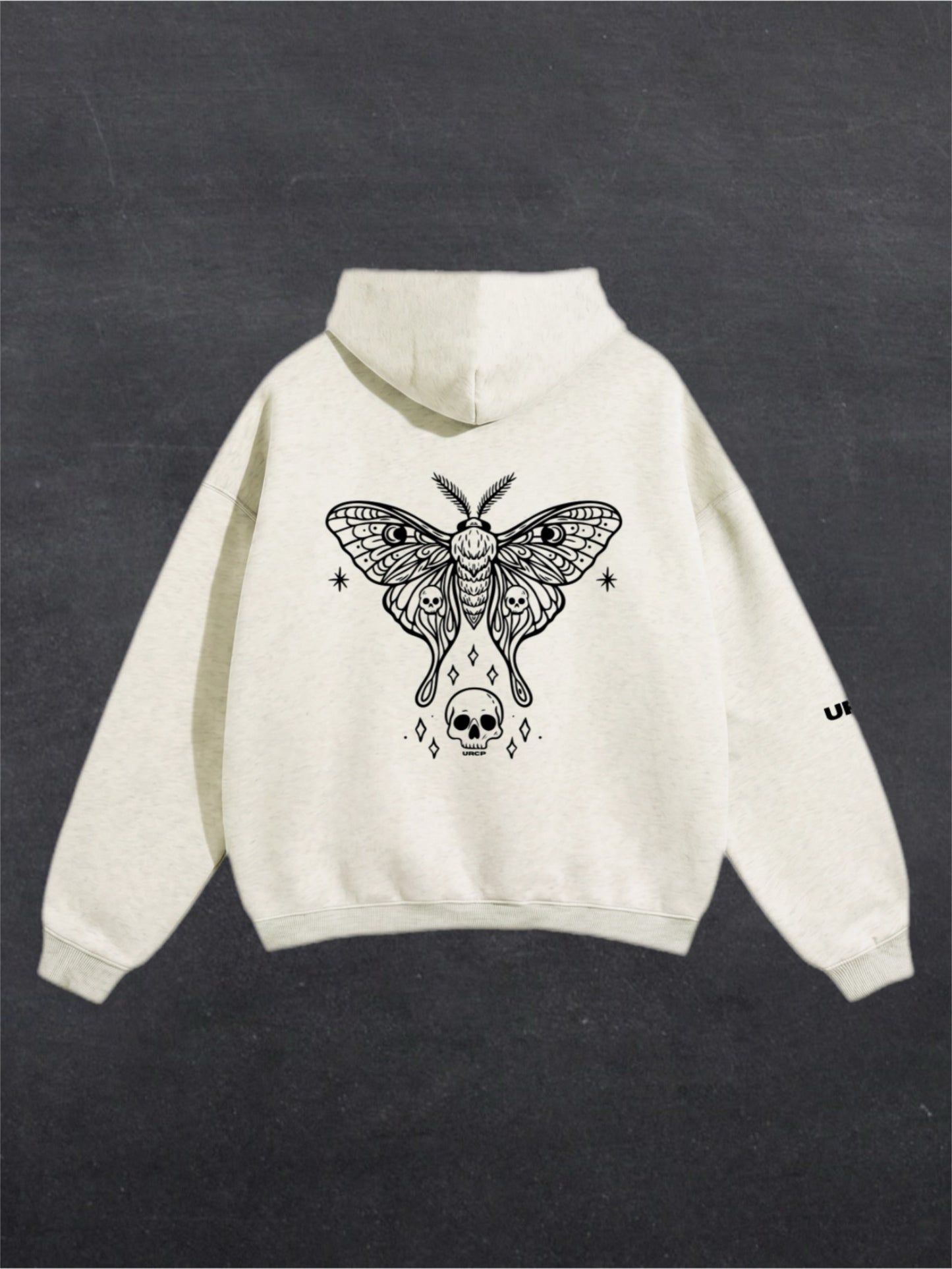 SKULL MOTH UNISEX HOODIE - BACK PRINT (multiple colours)