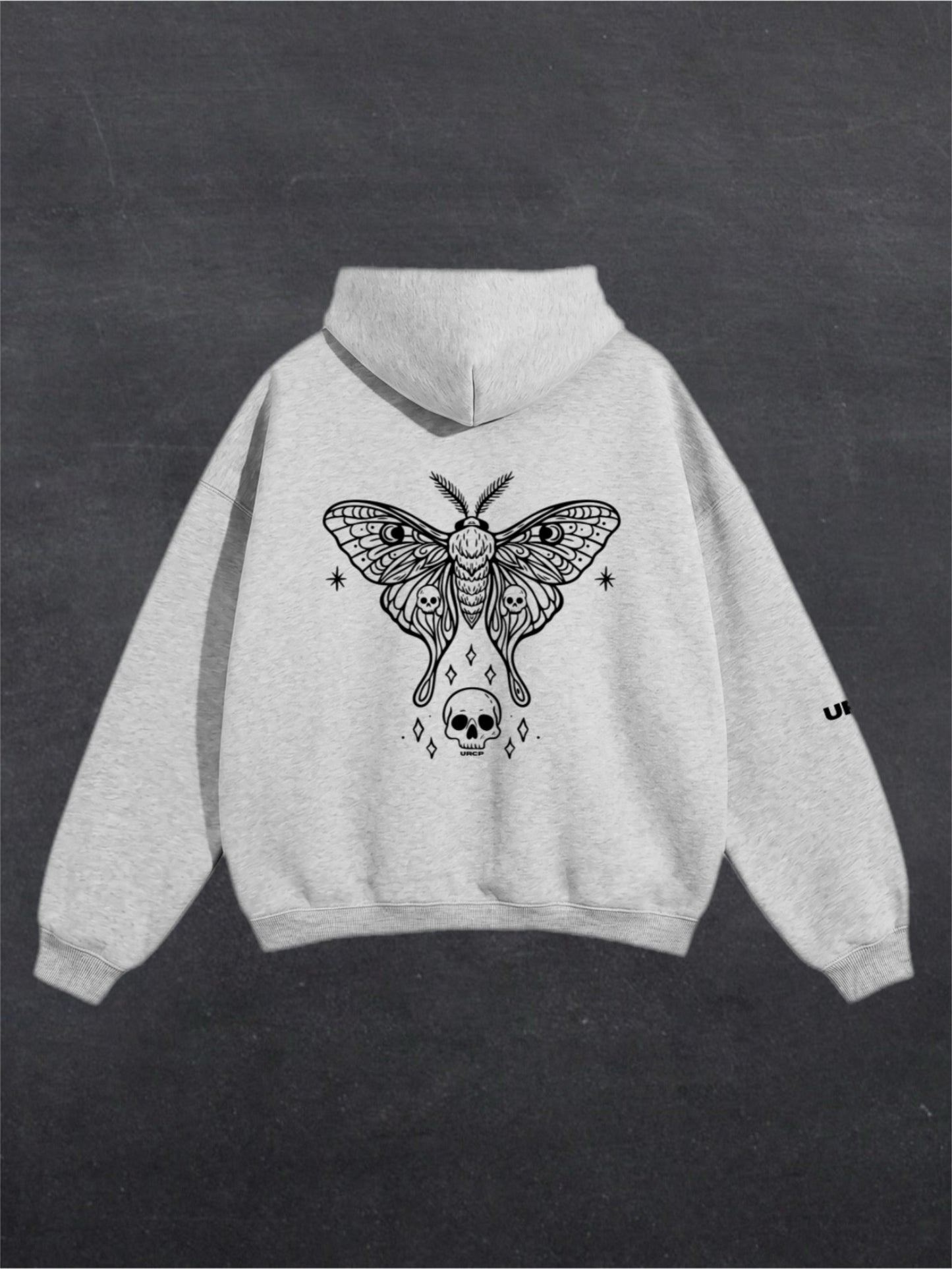 SKULL MOTH UNISEX HOODIE - BACK PRINT (multiple colours)