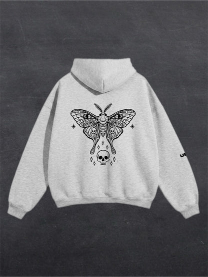 SKULL MOTH UNISEX HOODIE - BACK PRINT (multiple colours)