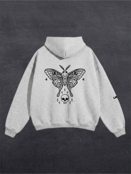 SKULL MOTH UNISEX HOODIE - BACK PRINT (multiple colours)