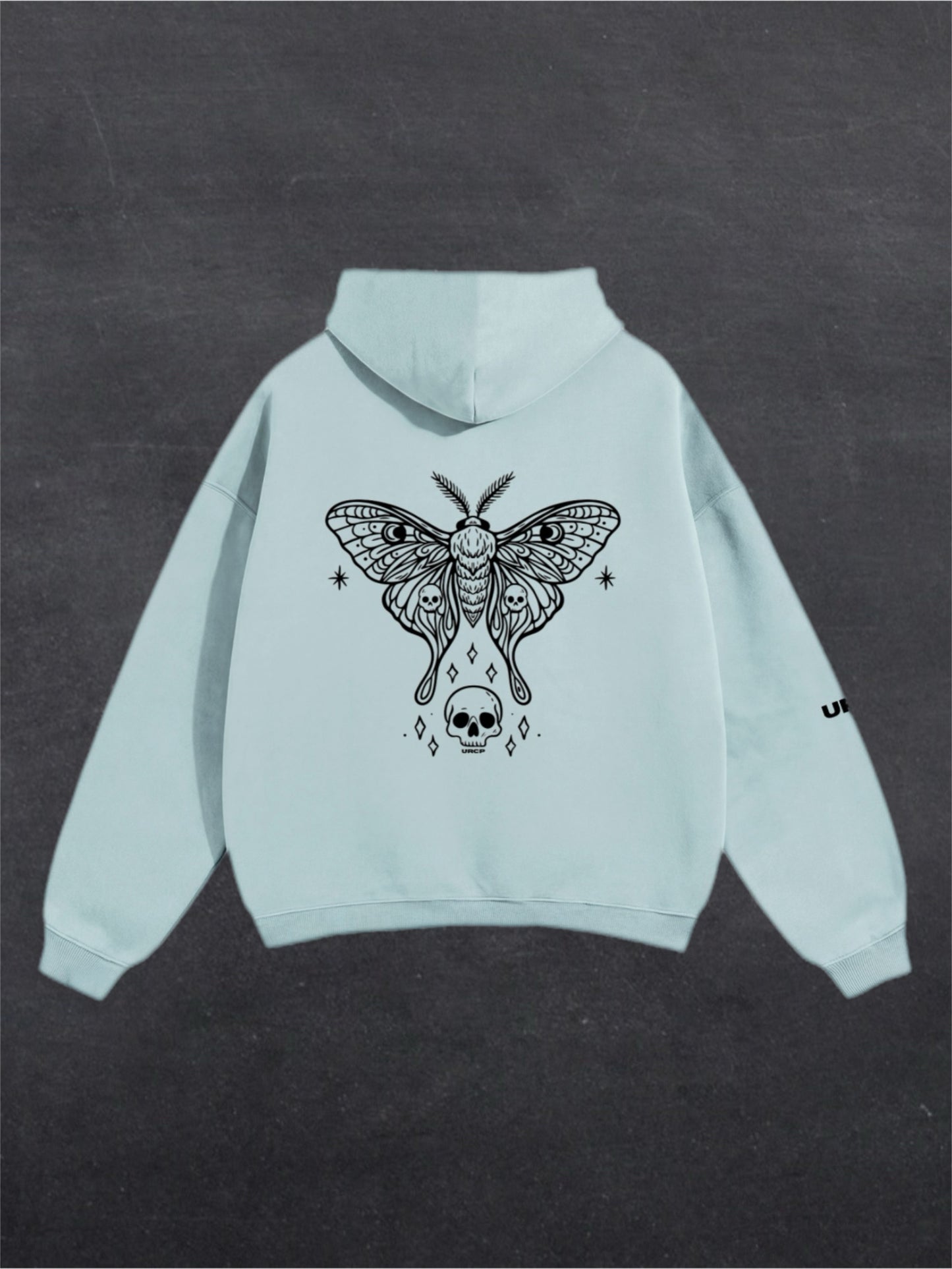 SKULL MOTH UNISEX HOODIE - BACK PRINT (multiple colours)