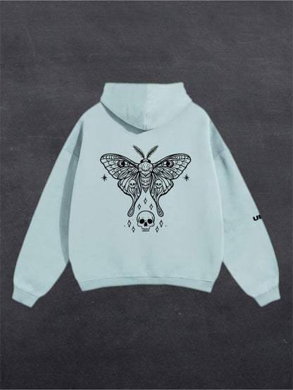 SKULL MOTH UNISEX HOODIE - BACK PRINT (multiple colours)
