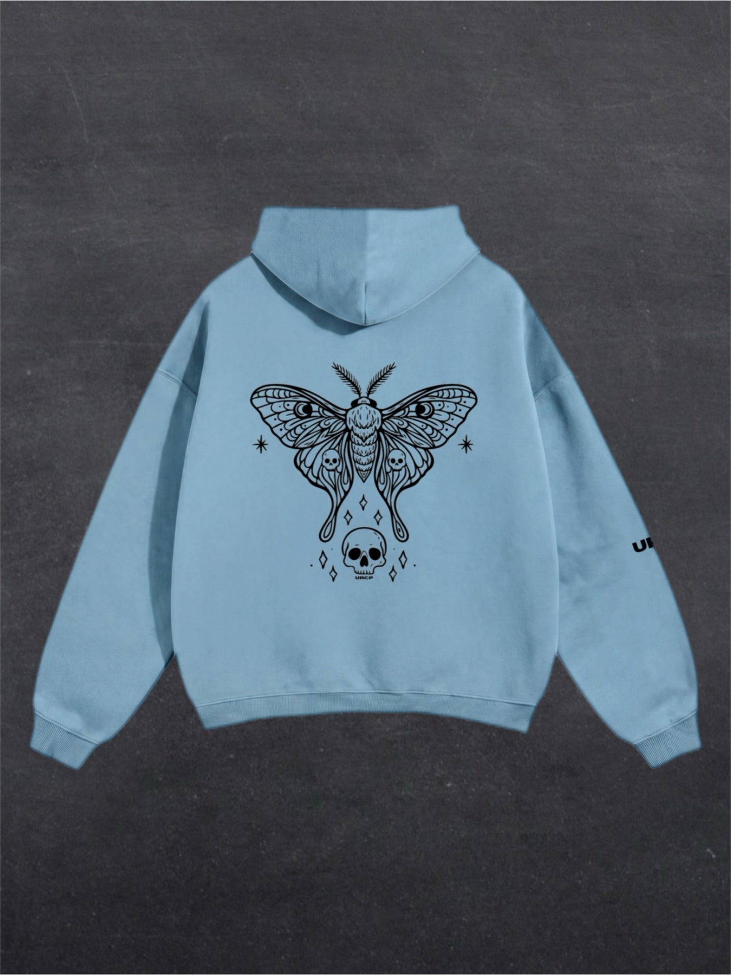 SKULL MOTH UNISEX HOODIE - BACK PRINT (multiple colours)