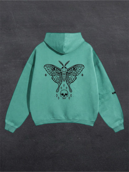 SKULL MOTH UNISEX HOODIE - BACK PRINT (multiple colours)