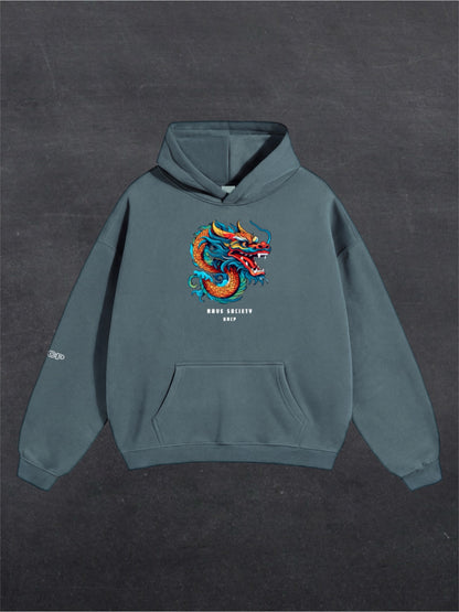 RAVE SOCIETY DRAGON UNISEX HOODIE - FRONT PRINT (multiple colours)