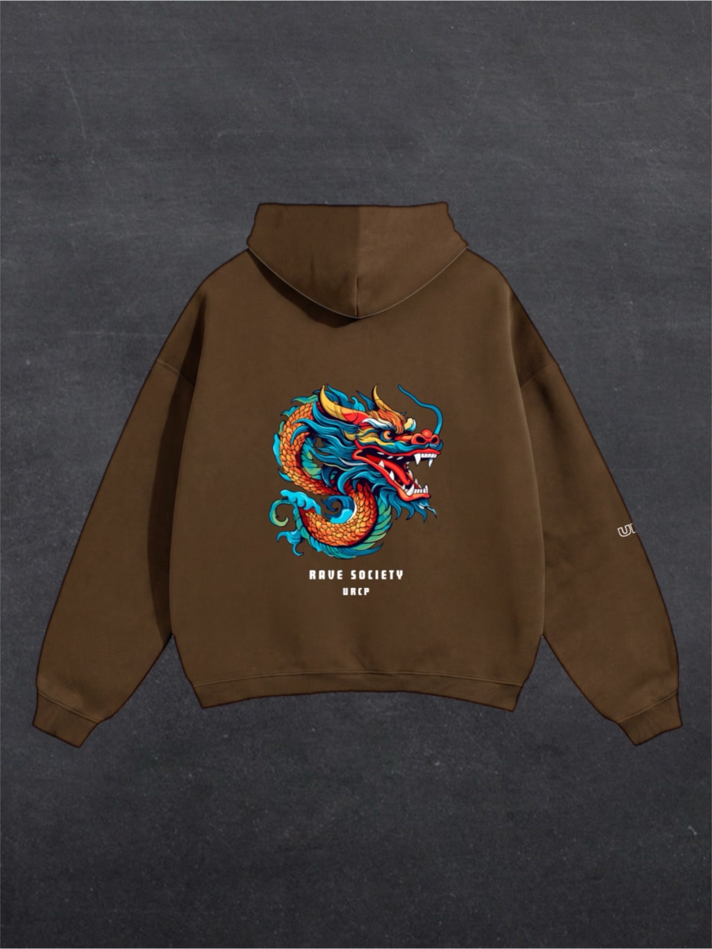 RAVE SOCIETY DRAGON UNISEX HOODIE - BACK PRINT (multiple colours)