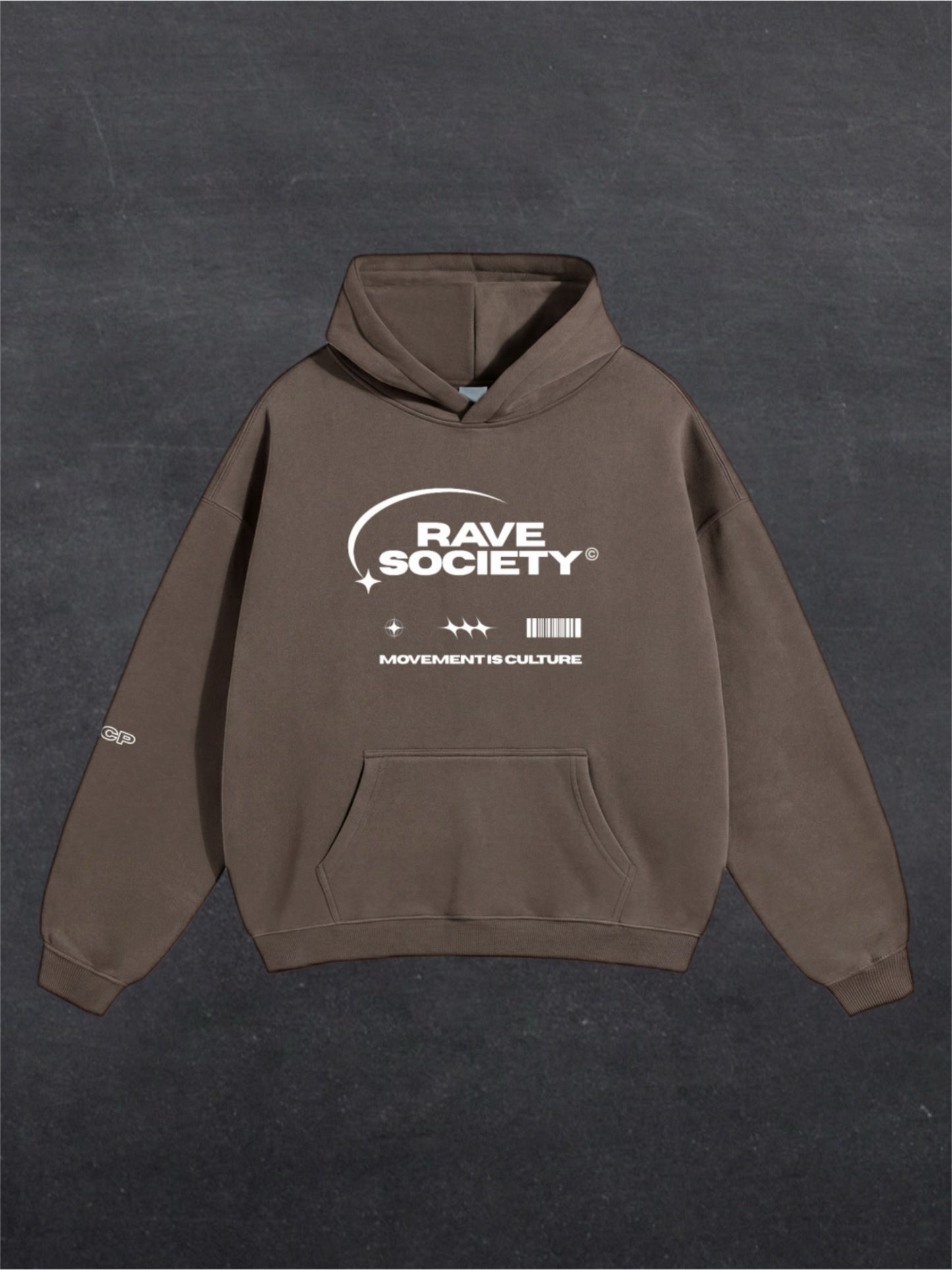 RAVE SOCIETY UNISEX HOODIE - FRONT PRINT (multiple colours)
