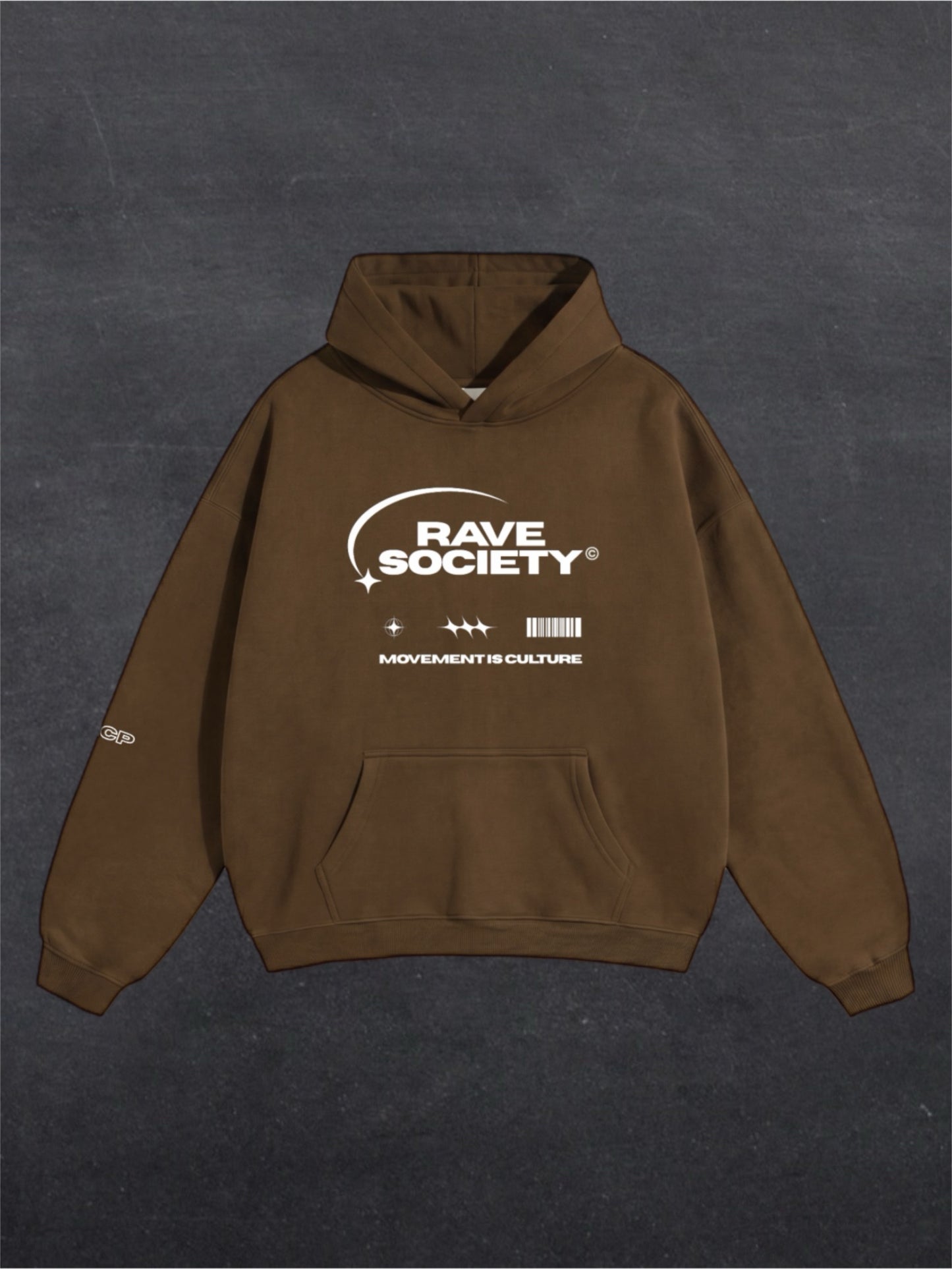 RAVE SOCIETY UNISEX HOODIE - FRONT PRINT (multiple colours)