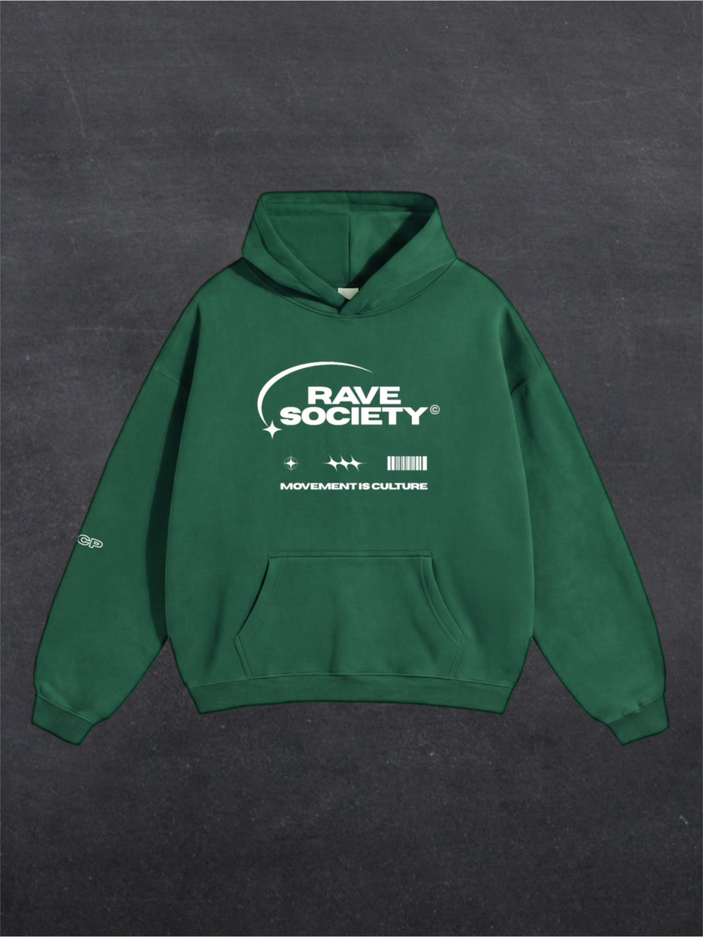 RAVE SOCIETY UNISEX HOODIE - FRONT PRINT (multiple colours)