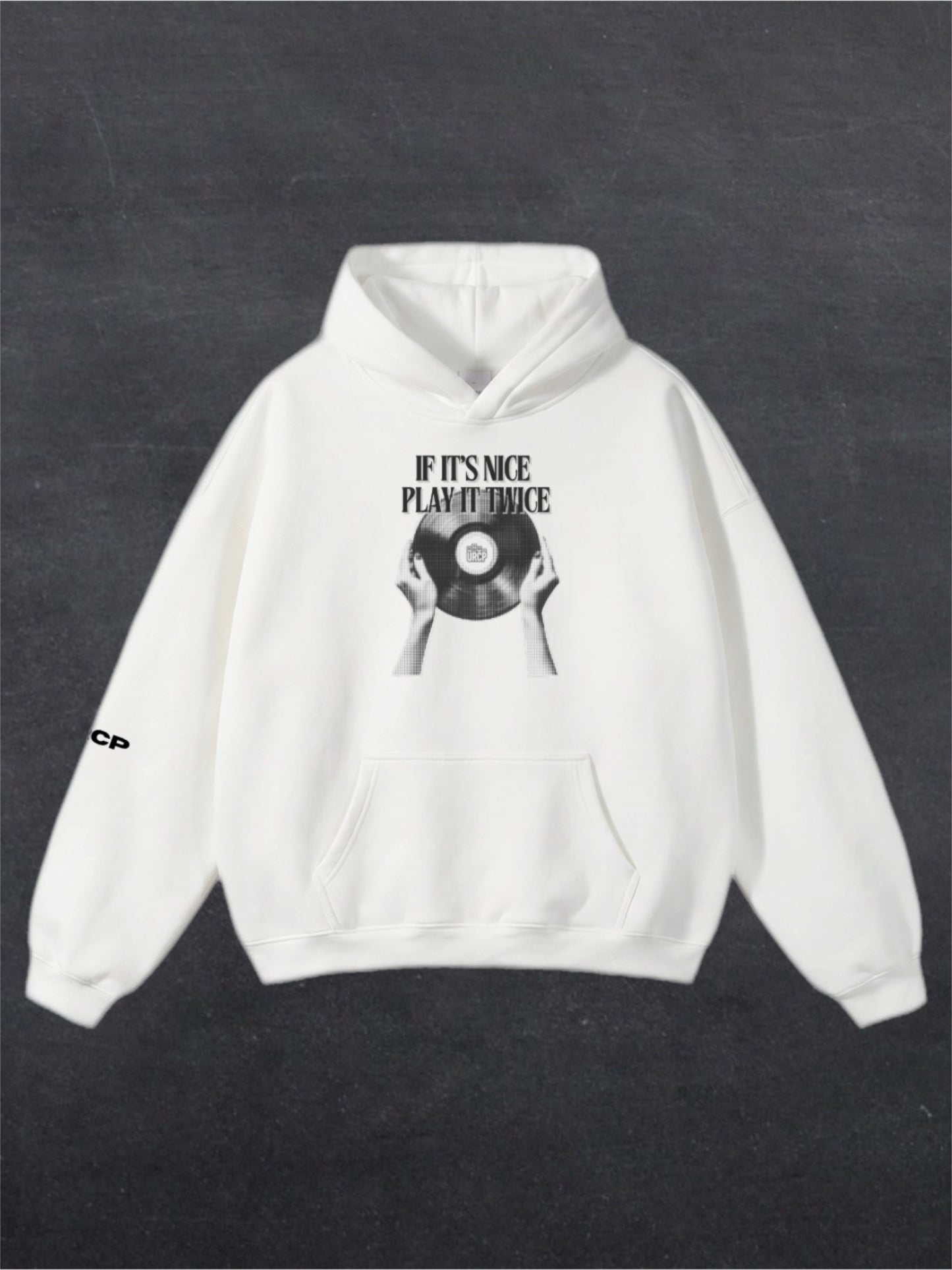 IF IT'S NICE PLAY IT TWICE UNISEX HOODIE - FRONT PRINT (multiple colours)